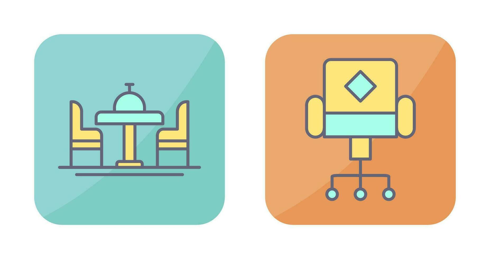 Chair and Dinning Table Icon vector