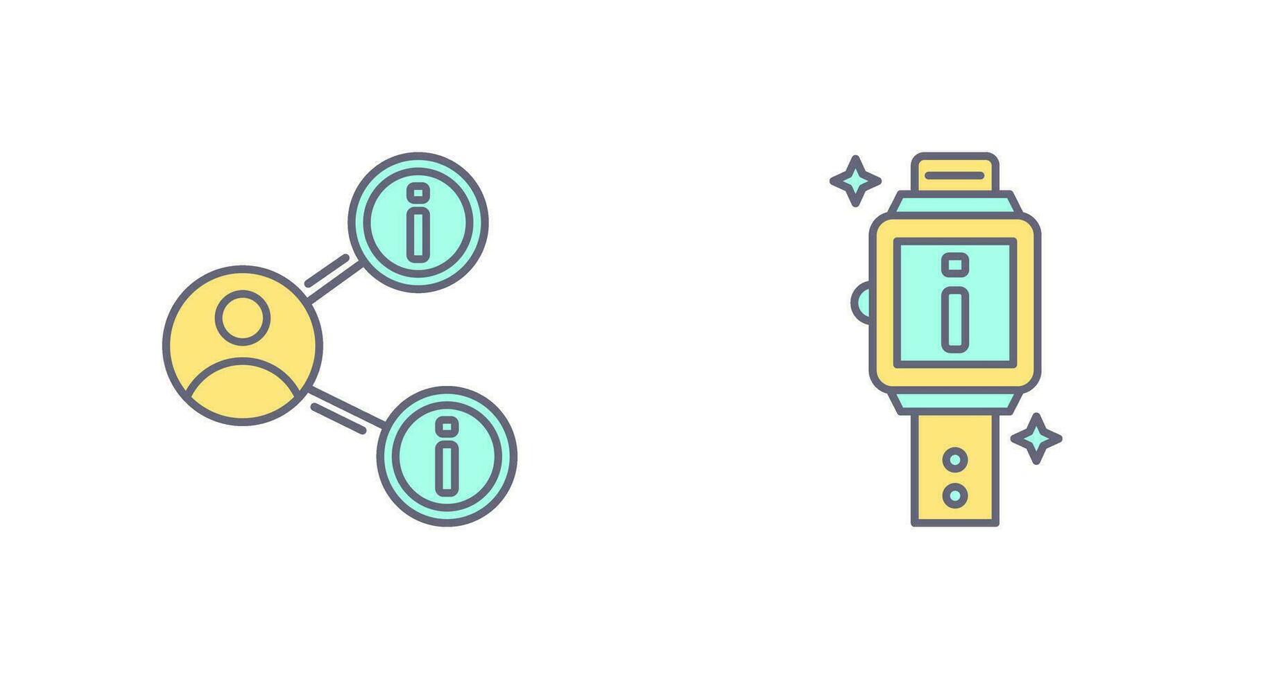 share and smartwatch Icon vector