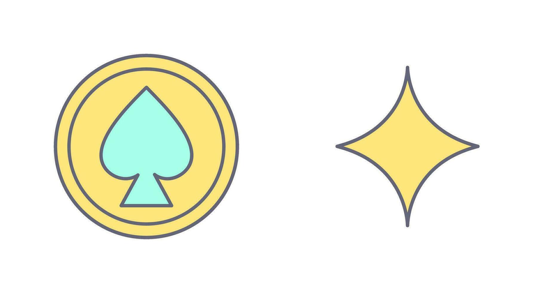 Spade and Diamond Icon vector