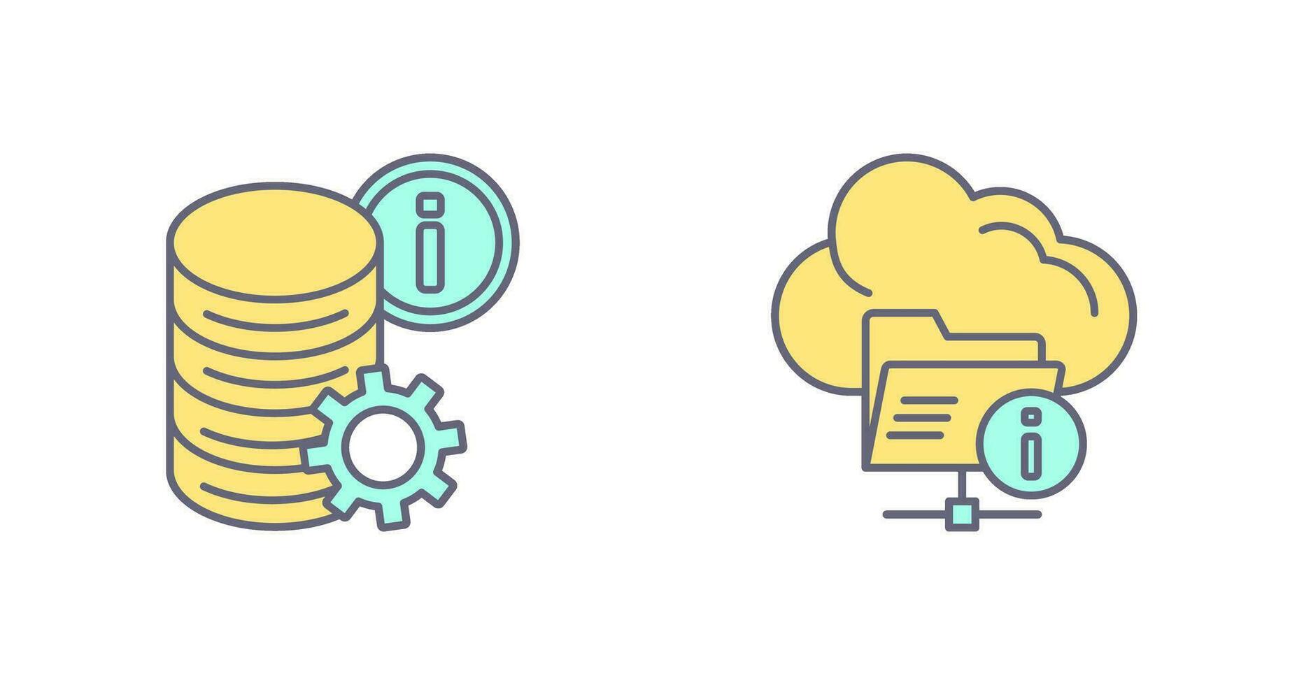 data and folder  Icon vector