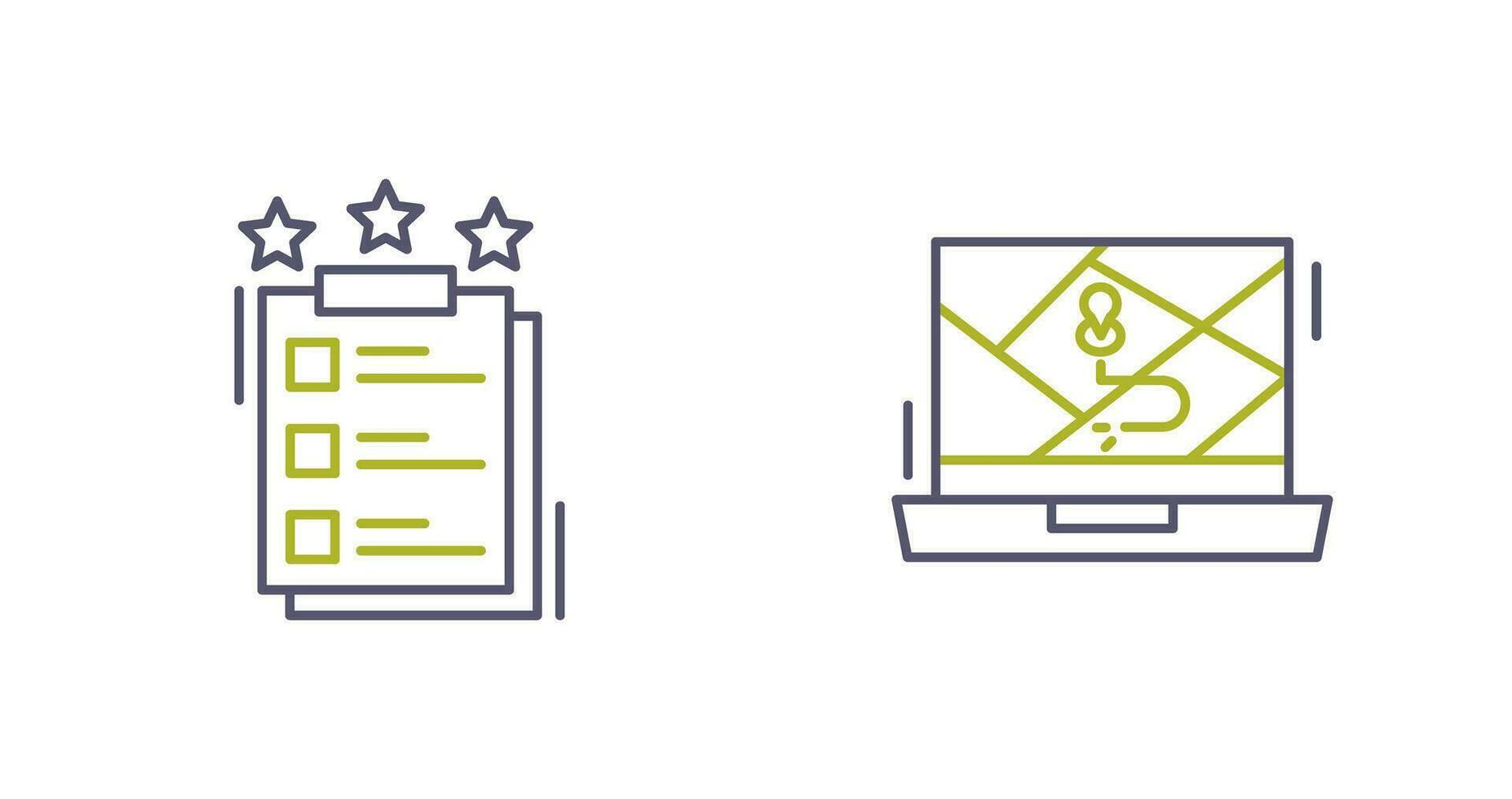 Project Features and Google Map Icon vector