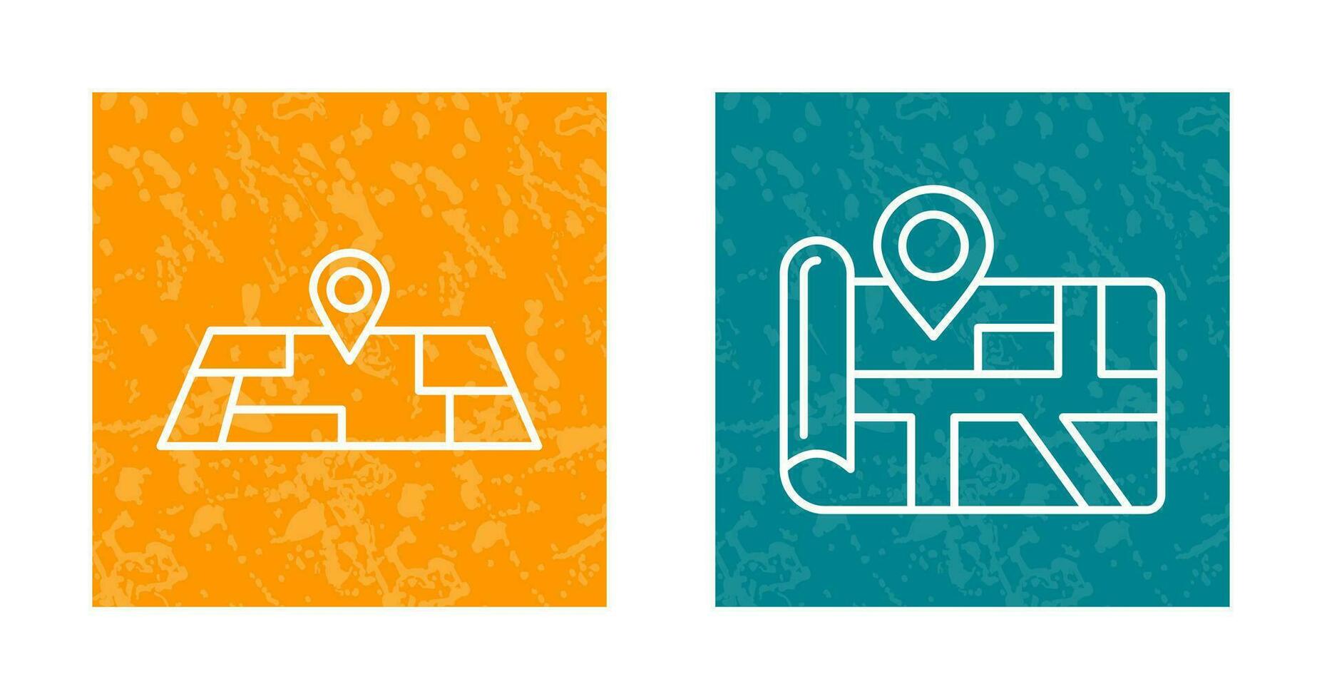 Map and Map Icon vector