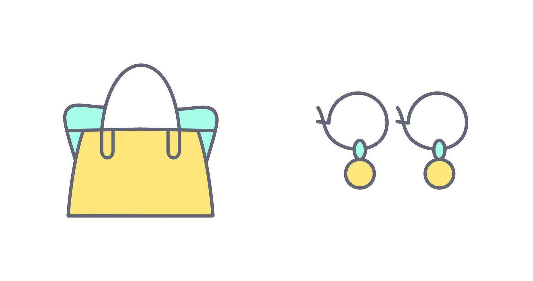 Bag and Earrings Icon vector
