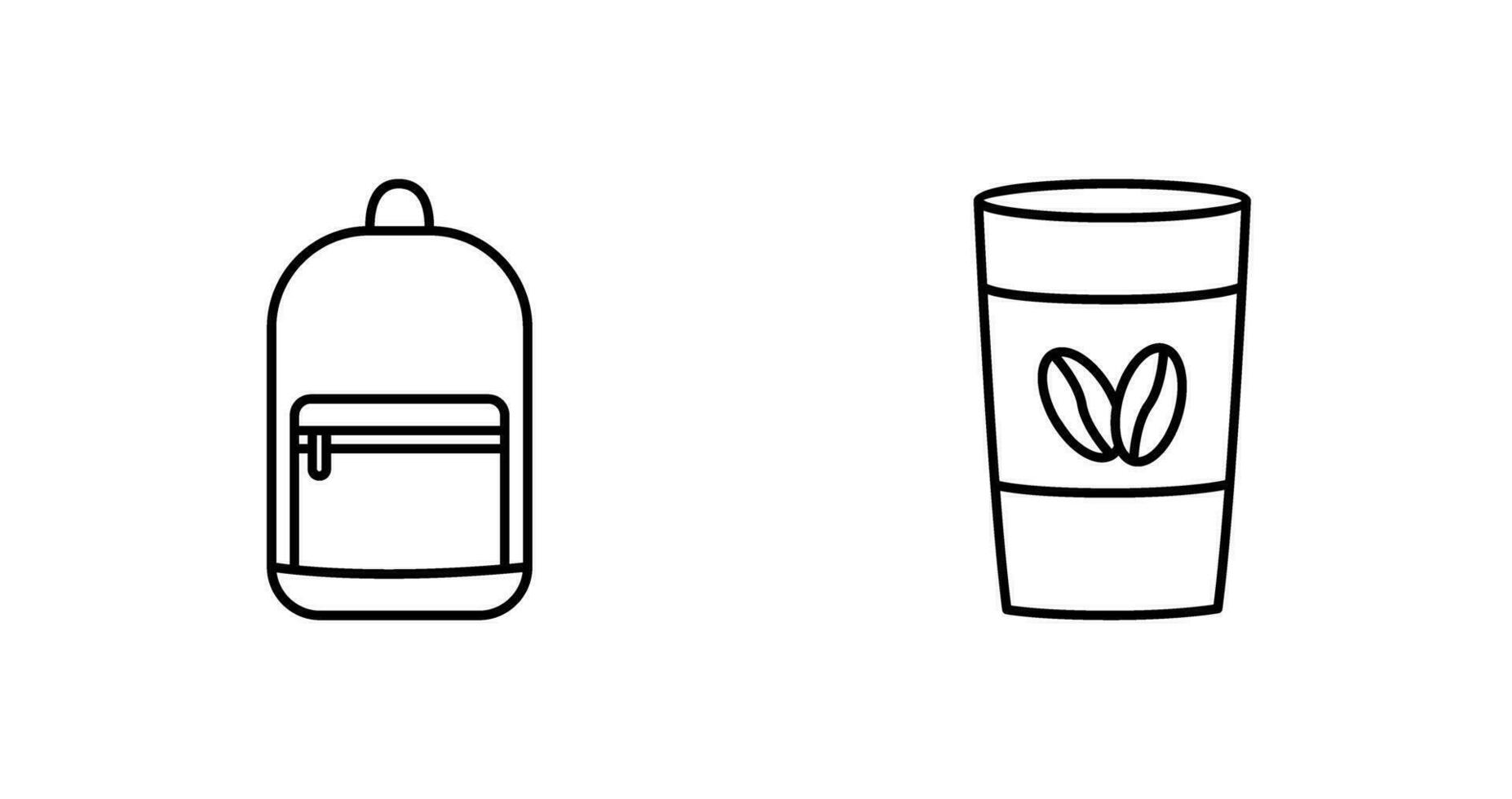 Backpack and Coffee Icon vector