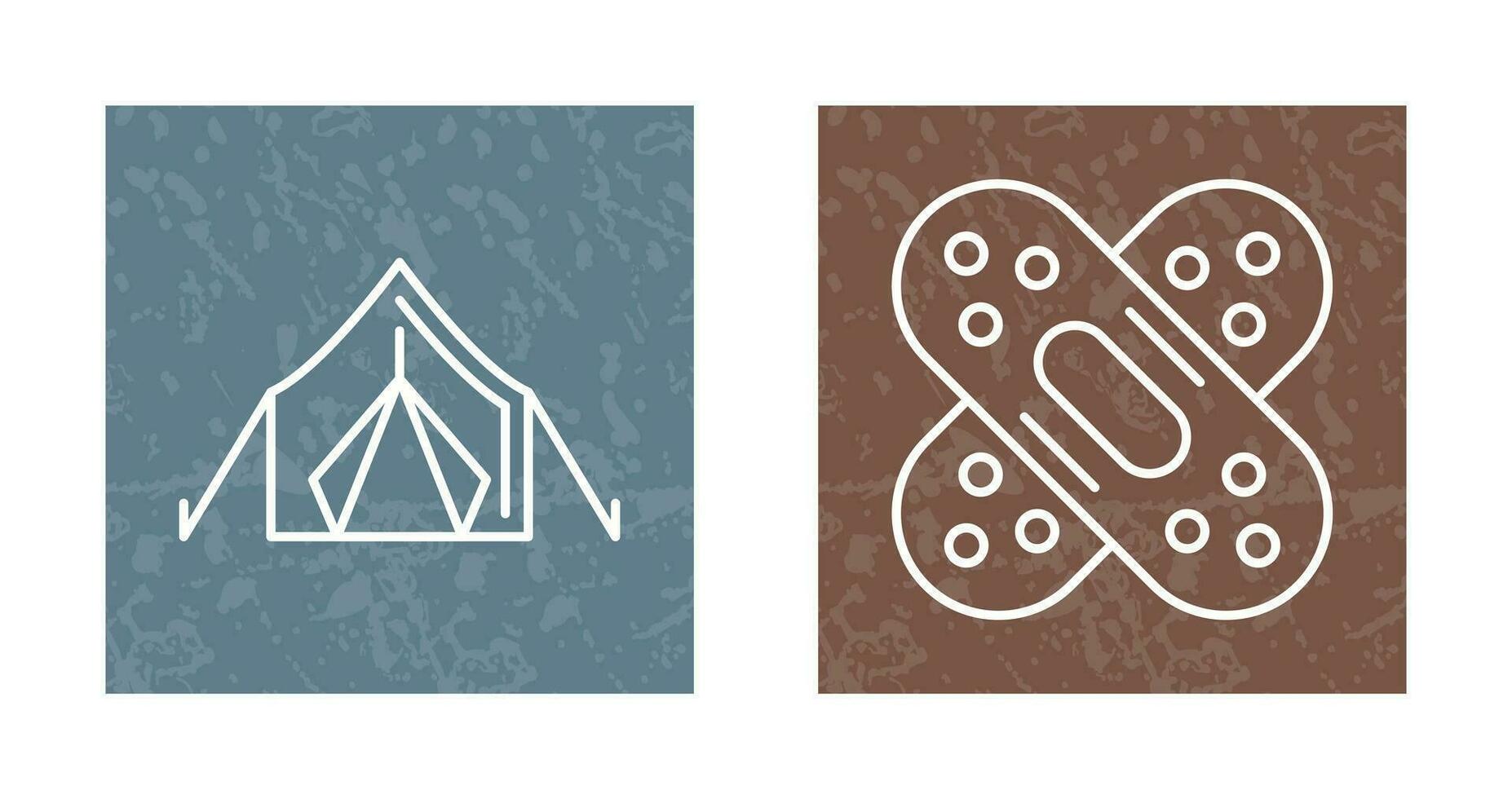 Tent and Bandage Icon vector