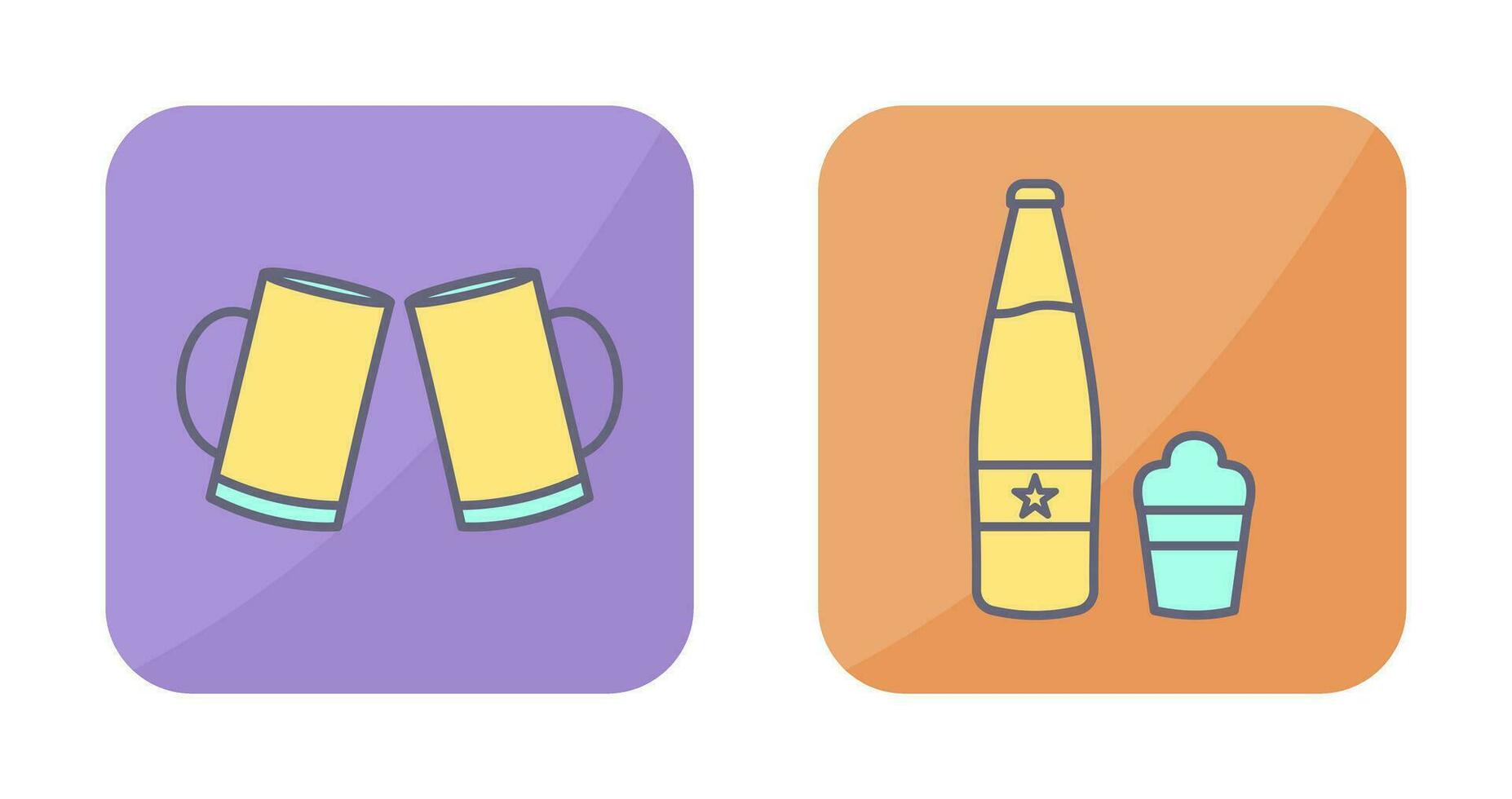 Beers Toasting and Beer Icon vector