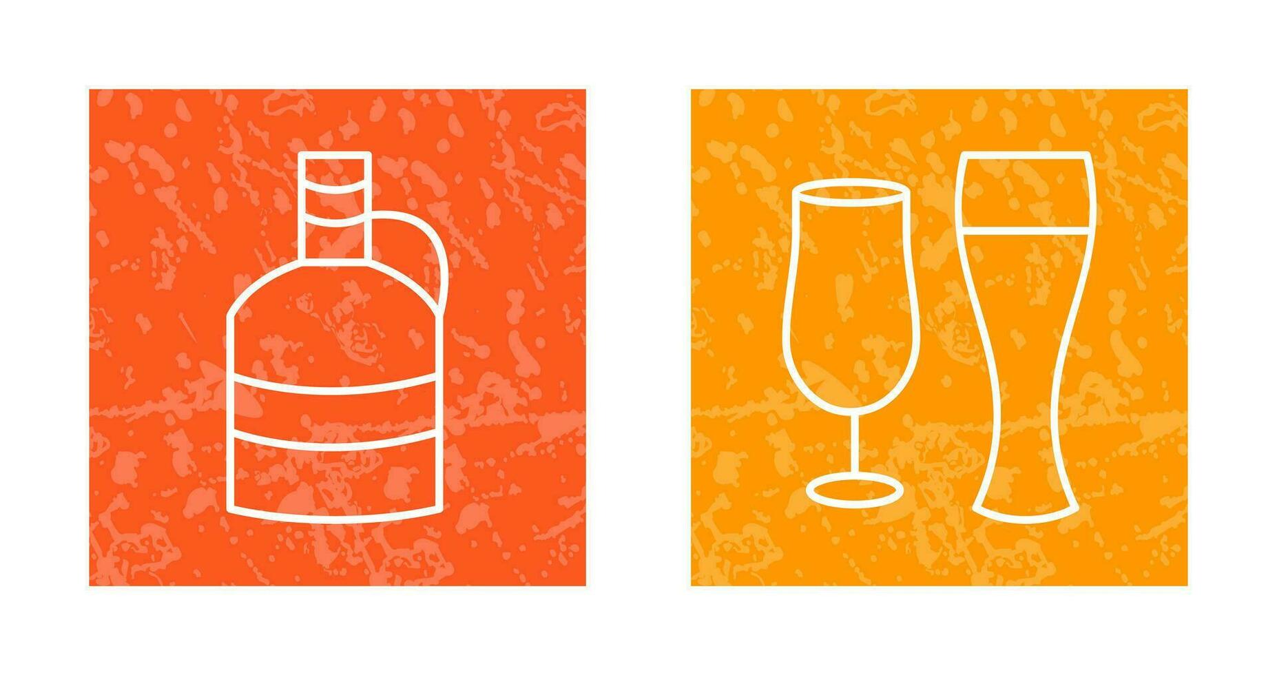 moon shine and beer glasses Icon vector