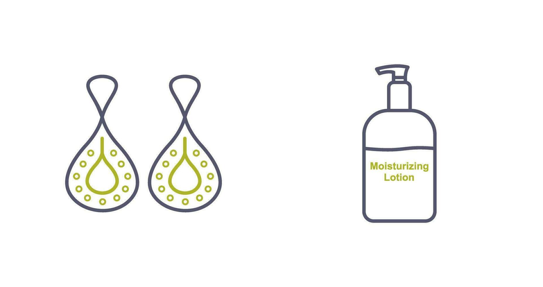 Earring and Lotion Icon vector