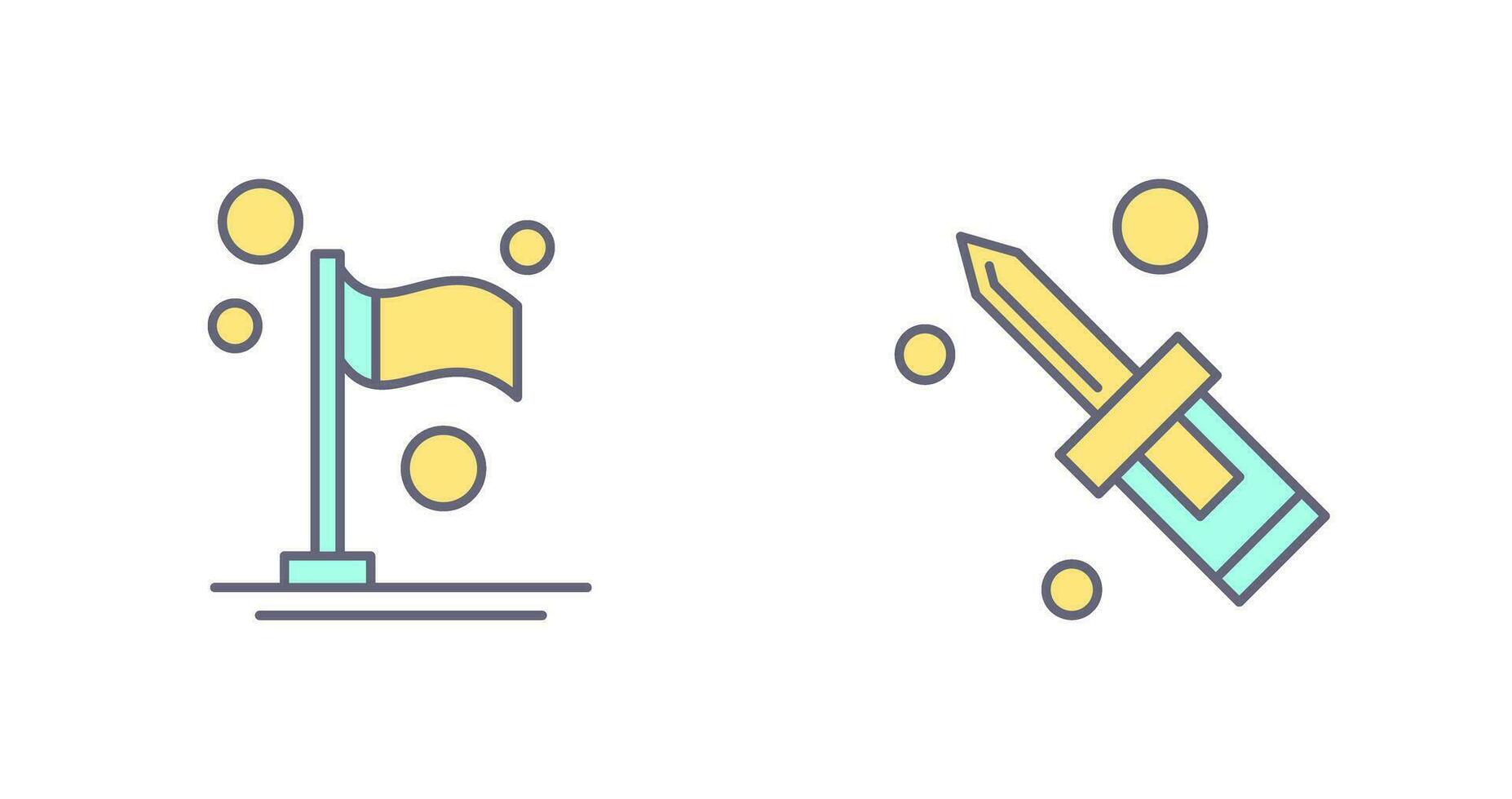 Flag and Screw Driver Icon vector