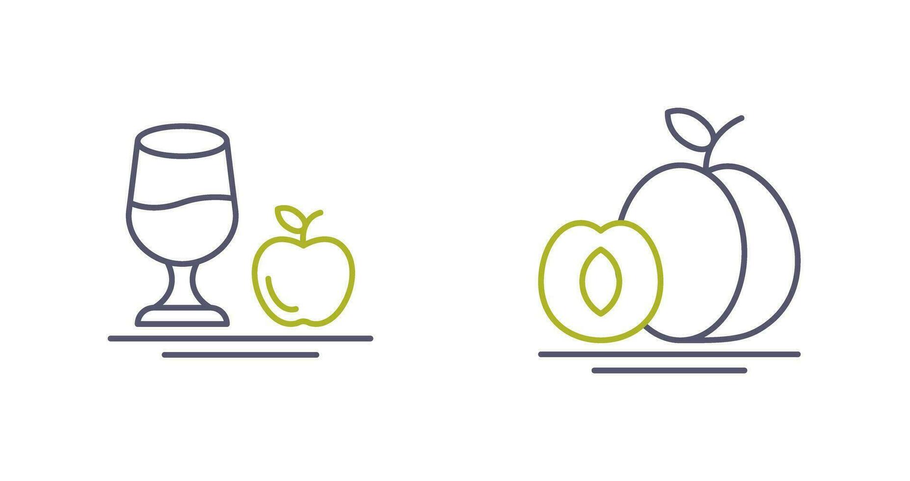 Healthy and Apricot Icon vector