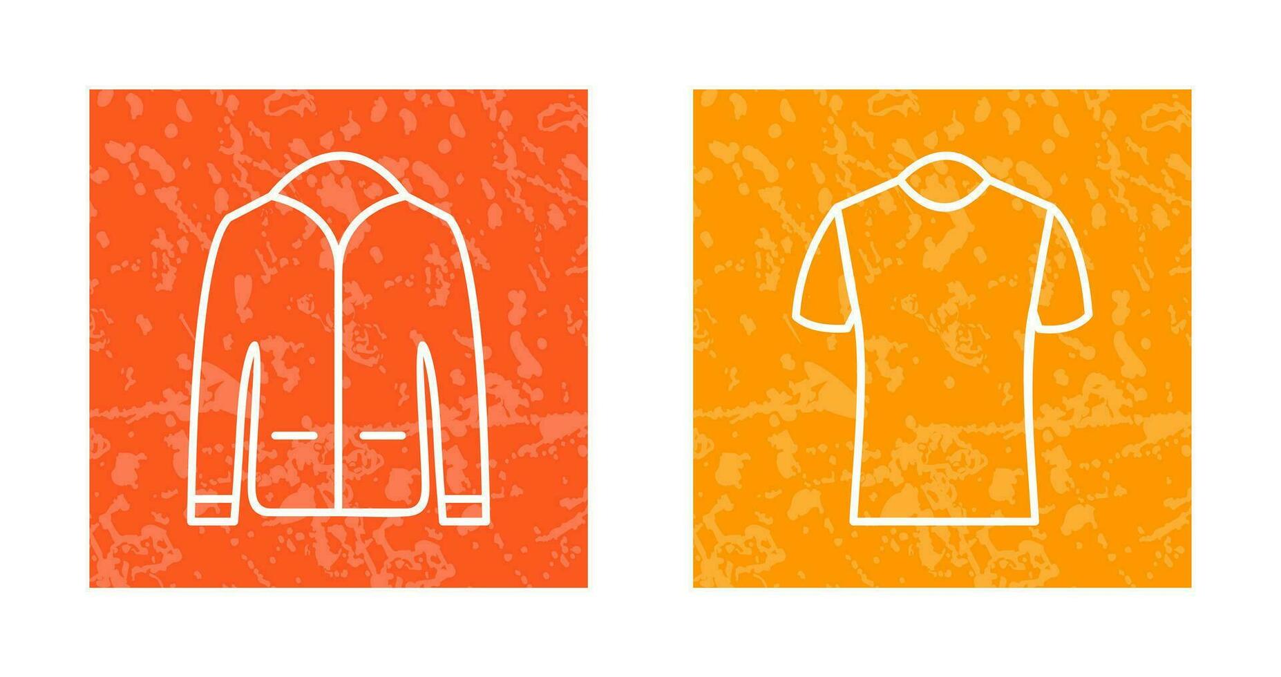 Mens Jacket and Polo Shirt Icon vector