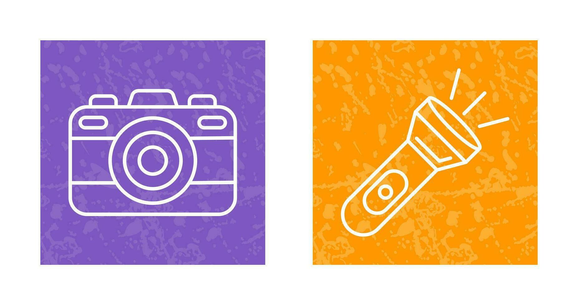 Camera and Flash Light Icon vector