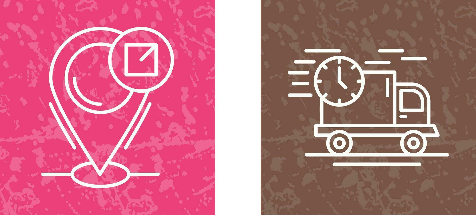 fast delivery and location Icon vector