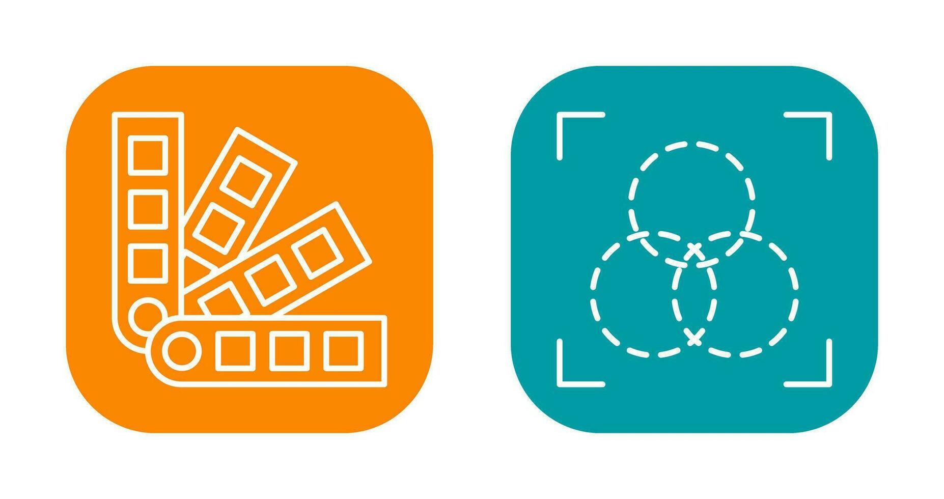 pantone and intersection Icon vector