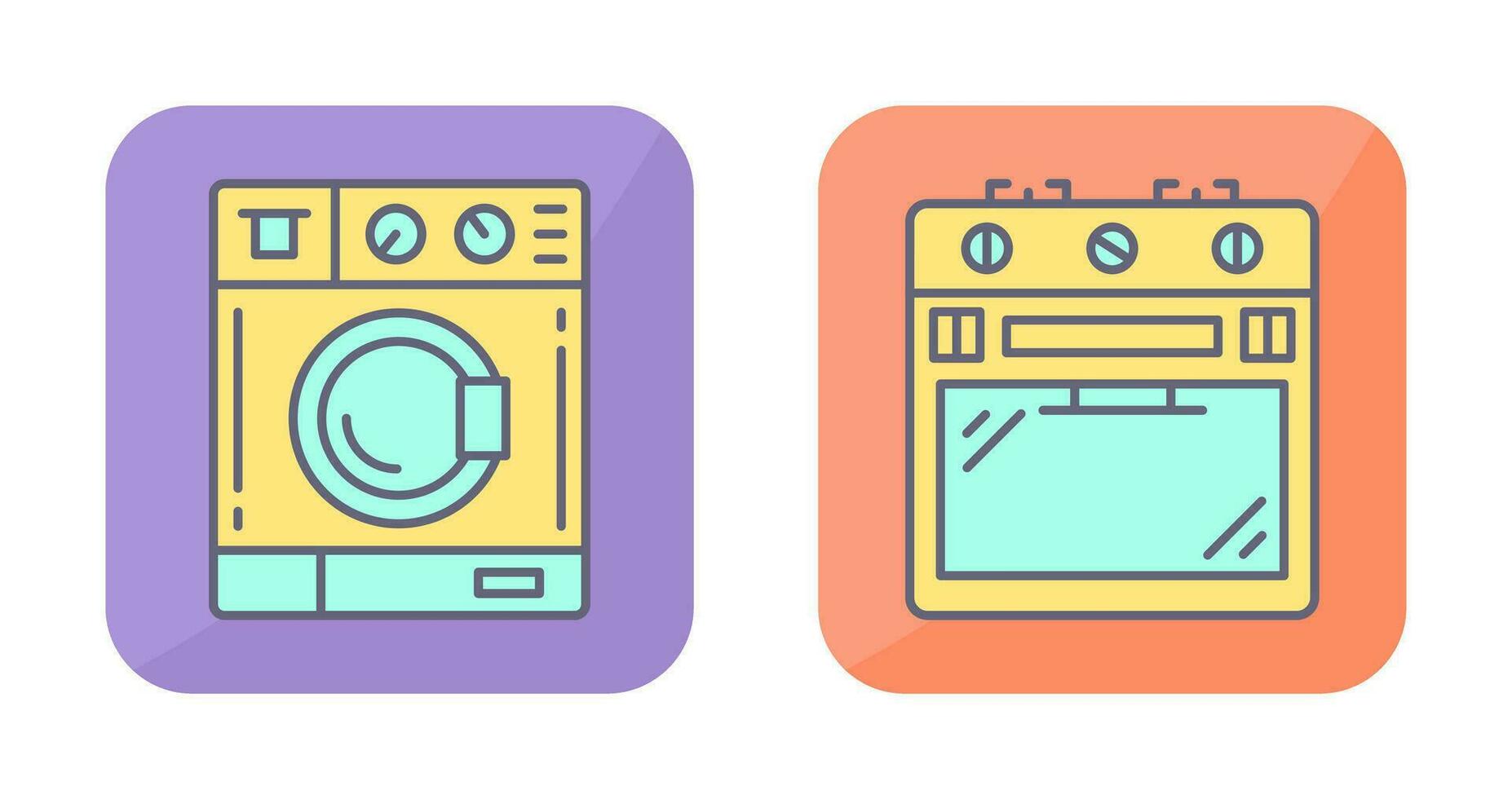 Washing Machine and Stove Icon vector