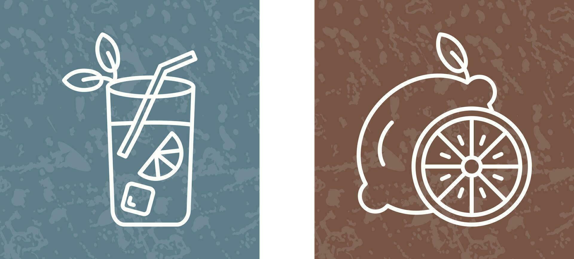 Mojito and Lemon Icon vector