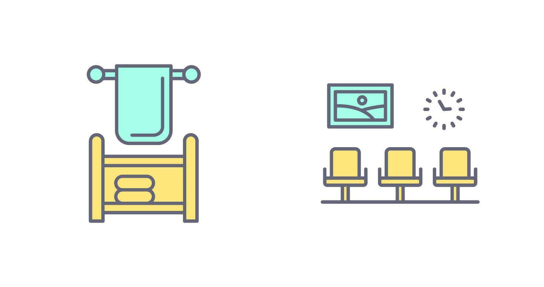 Towel and Seats Icon vector