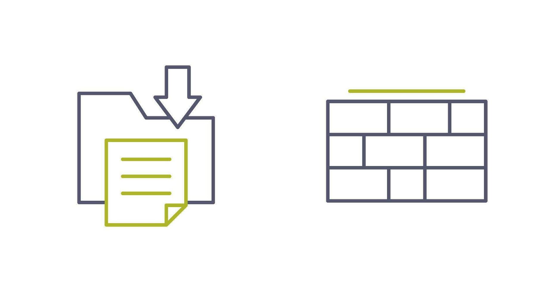 File Storage and Brick wall Icon vector