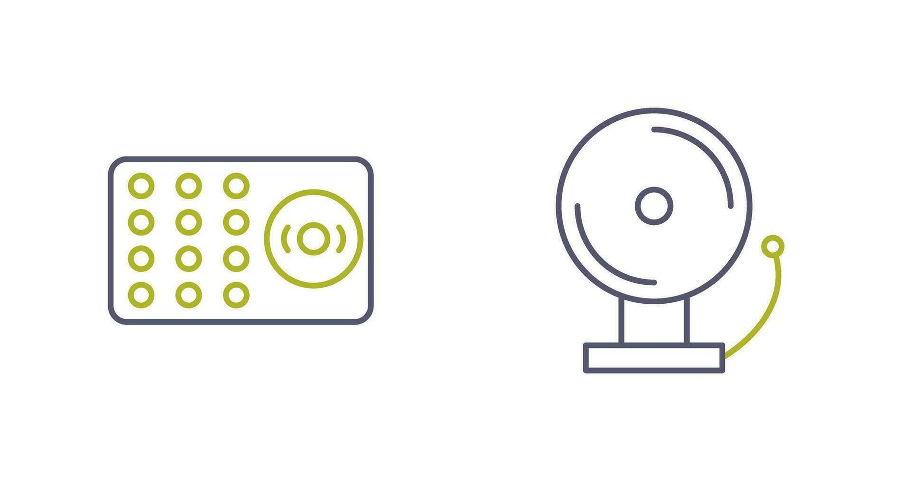 ring alarm and fire alarm  Icon vector