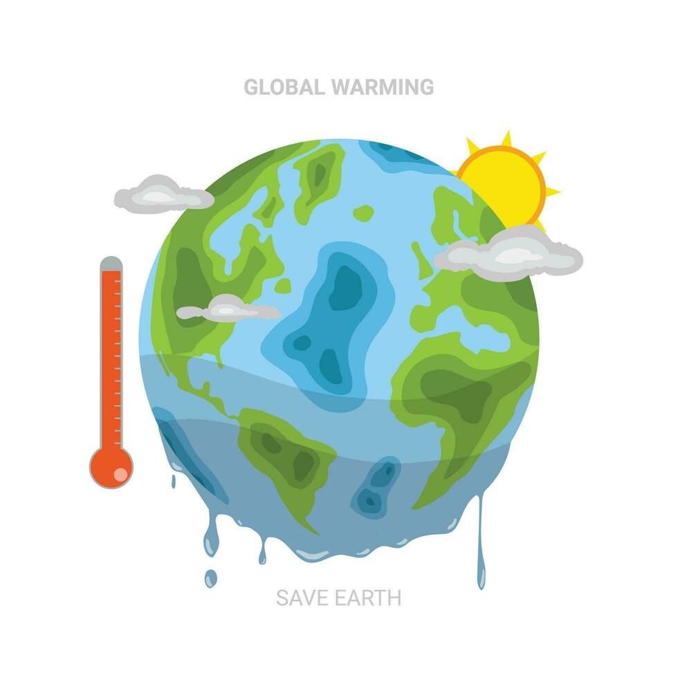 Global Warming vector design poster