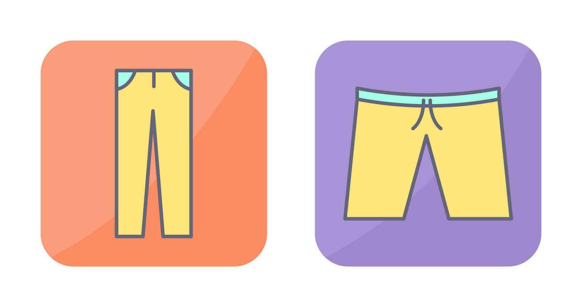 pantalones y pantalones cortos icono vector