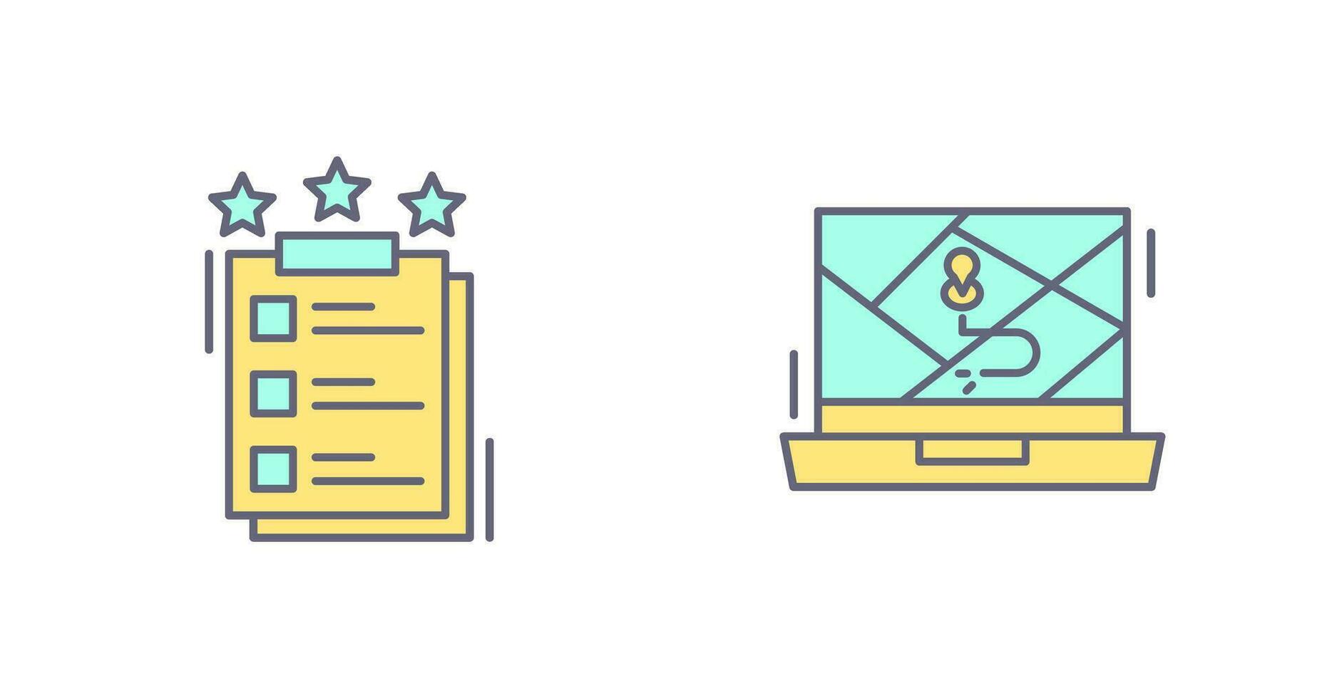 Project Features and Google Map Icon vector