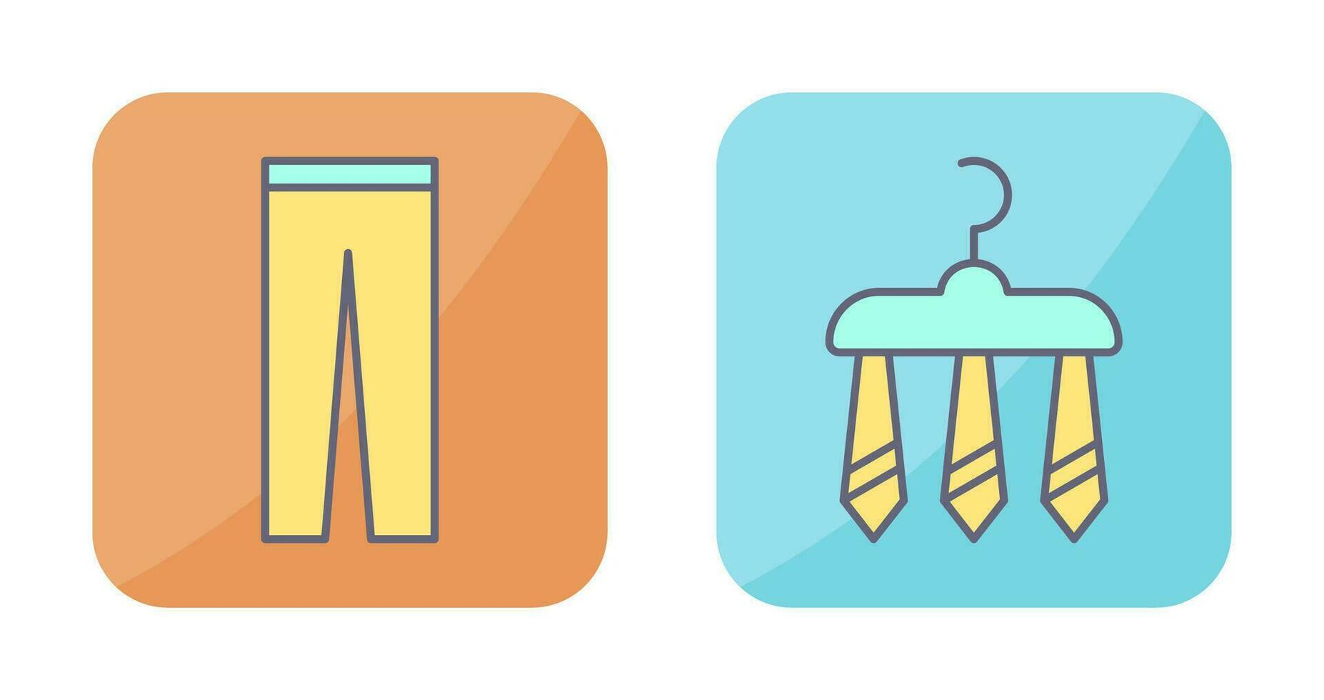 Trousers and Three Ties Icon vector