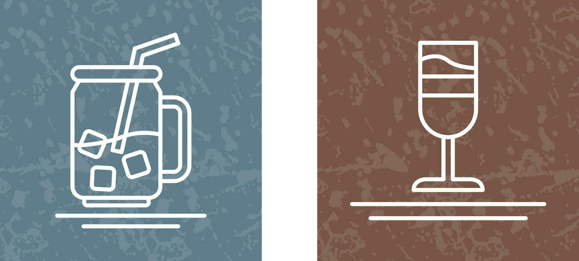 Iced Tea and Rainbow Drink Icon vector