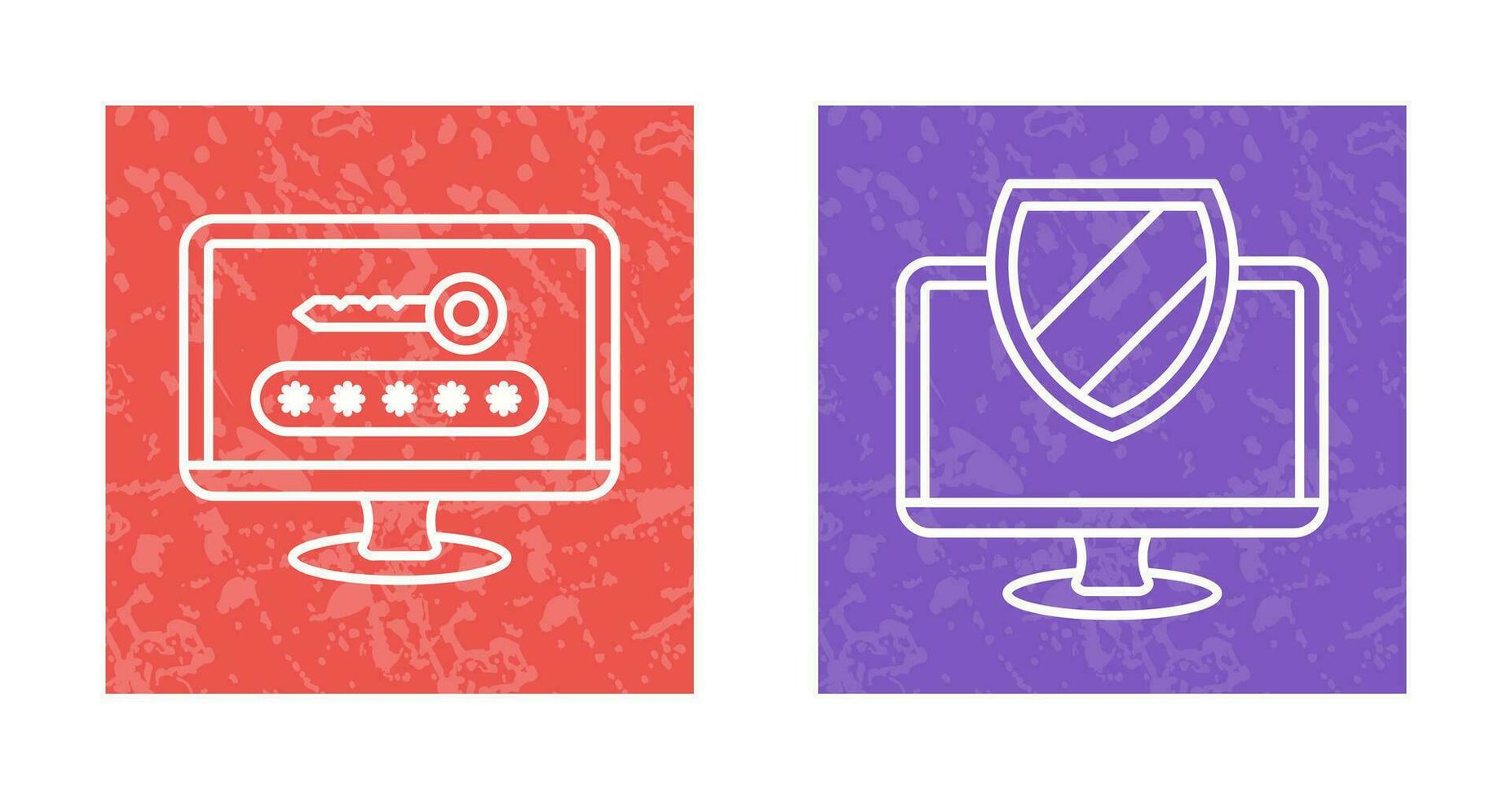 Password and Shield Icon vector