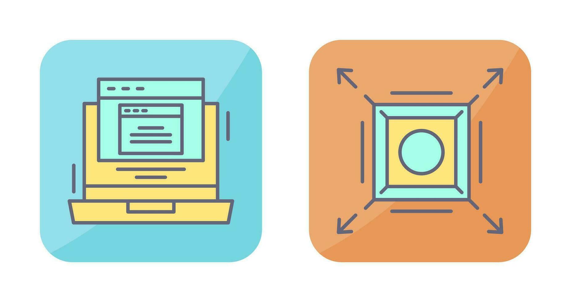 Pop Up and Maximize Icon vector