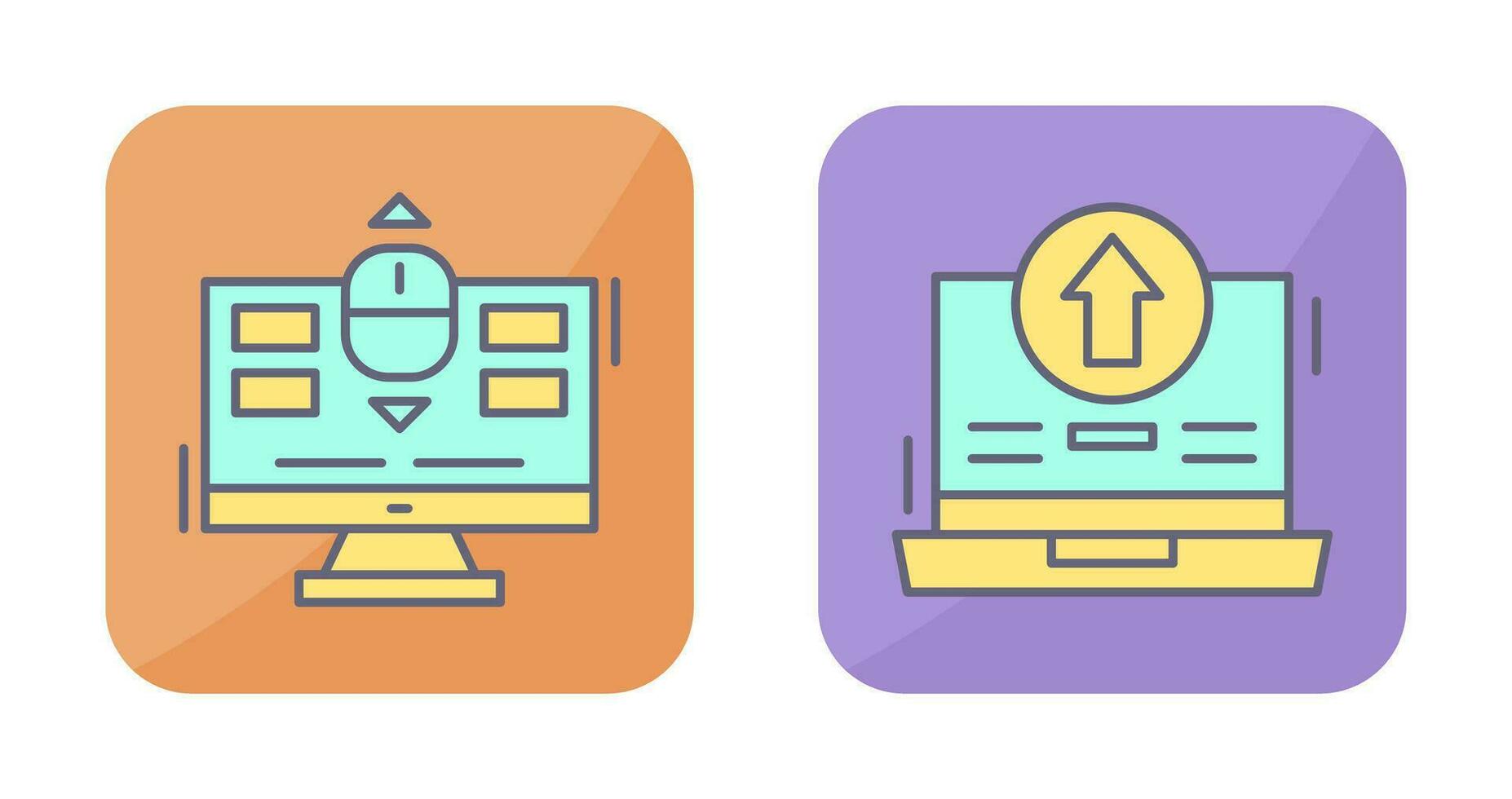 Scroll and Upload Icon vector