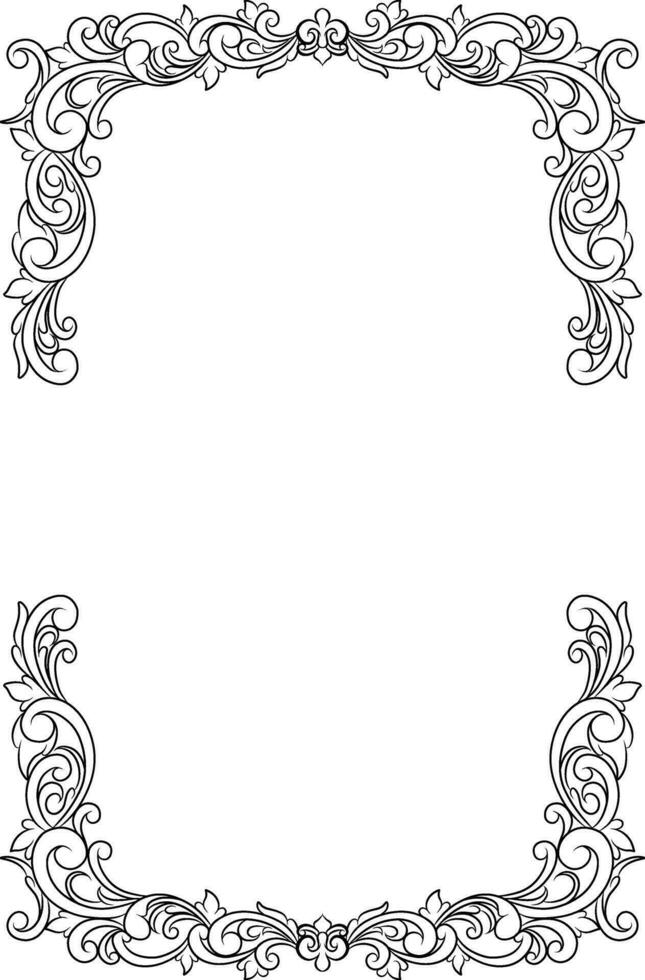 Ornament Border Frame Simple Vintage vector