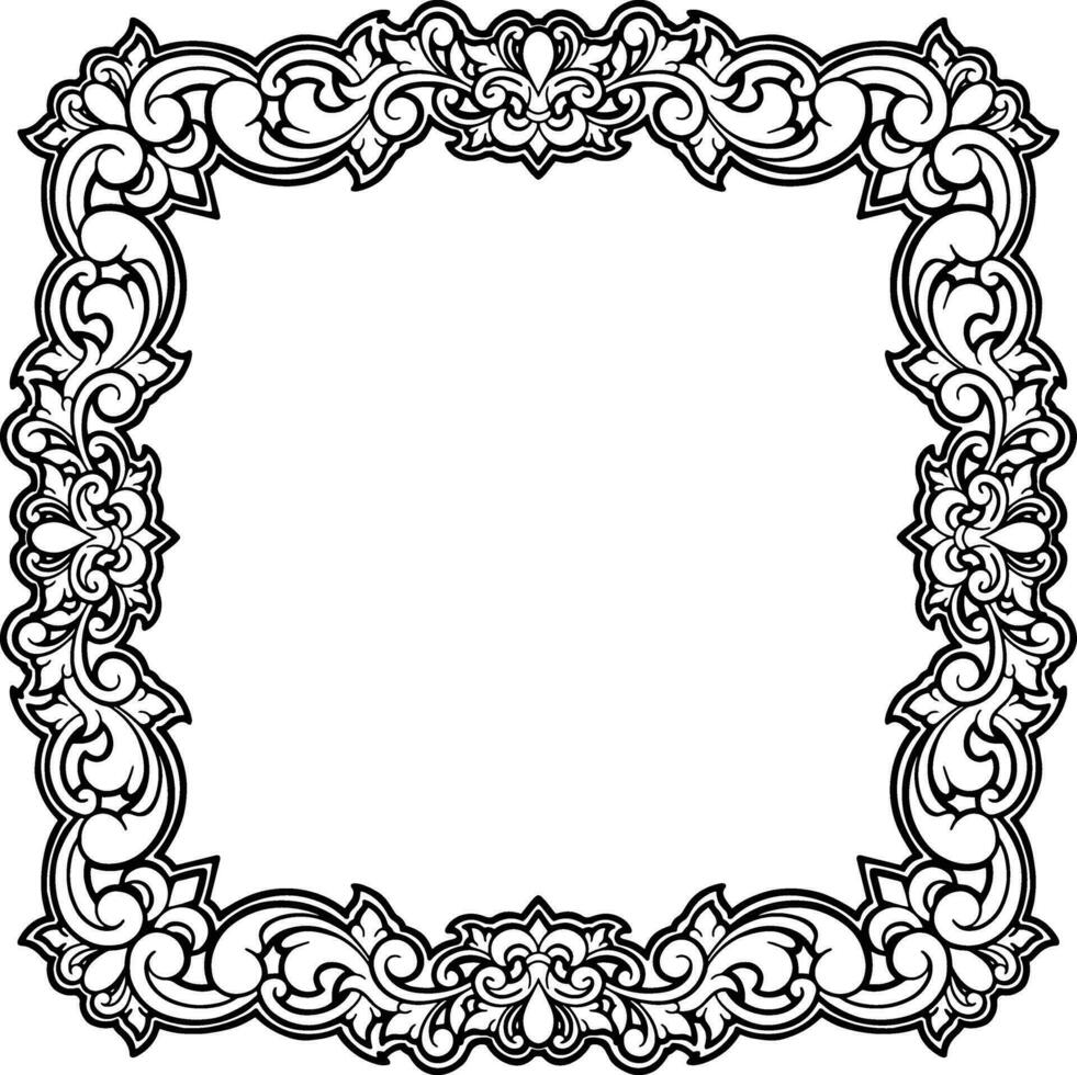 Ornament Border Frame Vintage Simple vector