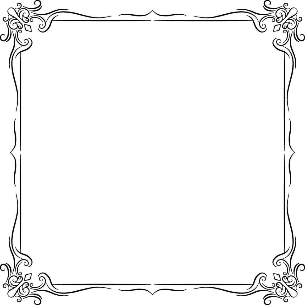 Wedding Invititaion Border Frame Simple vector