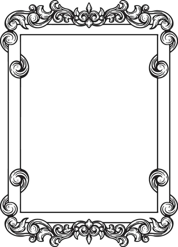 Ornament Border Frame Vintage Simple vector