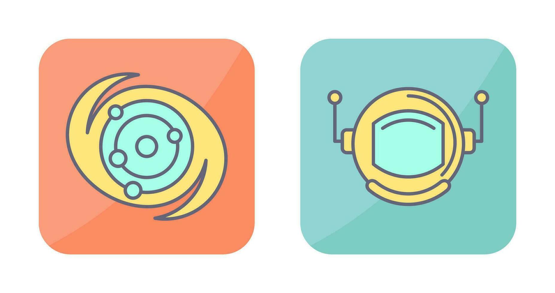 galaxy and astronaut Icon vector