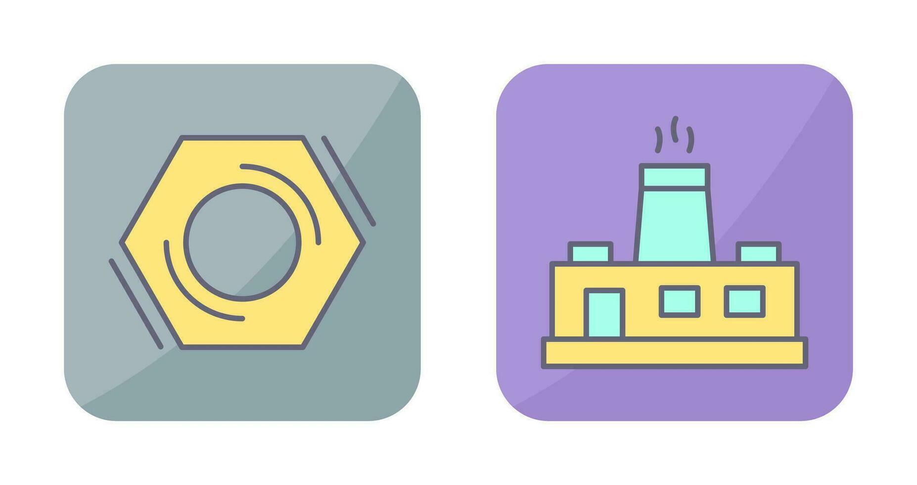 Factory and Nut,food Icon vector