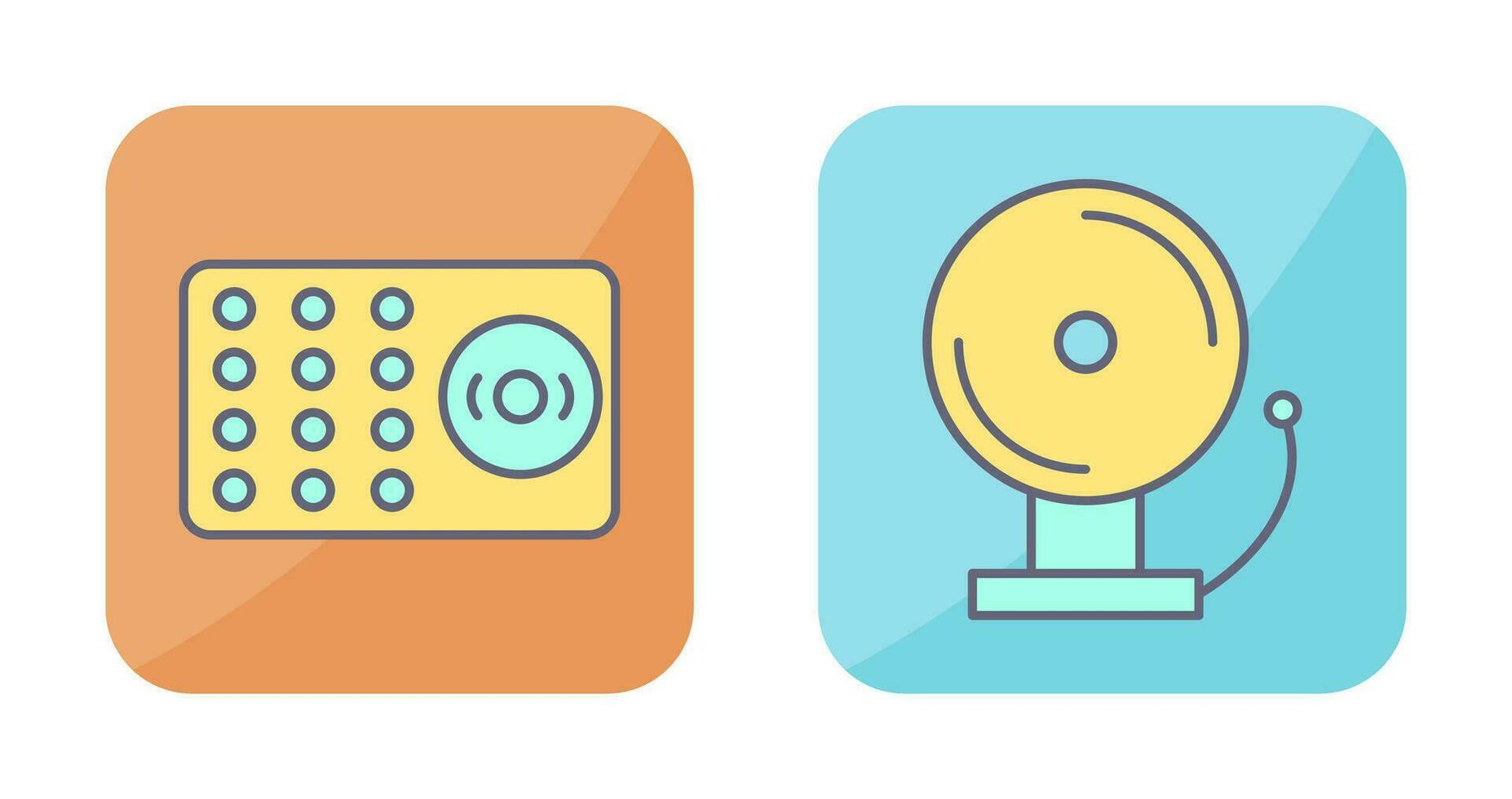 ring alarm and fire alarm  Icon vector