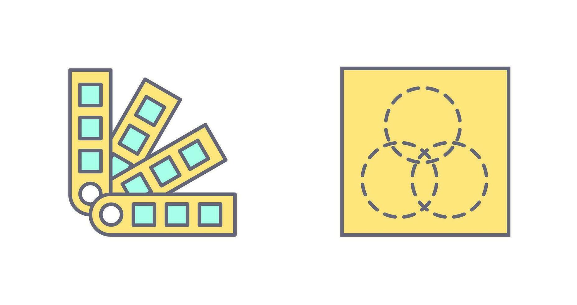 pantone and intersection Icon vector