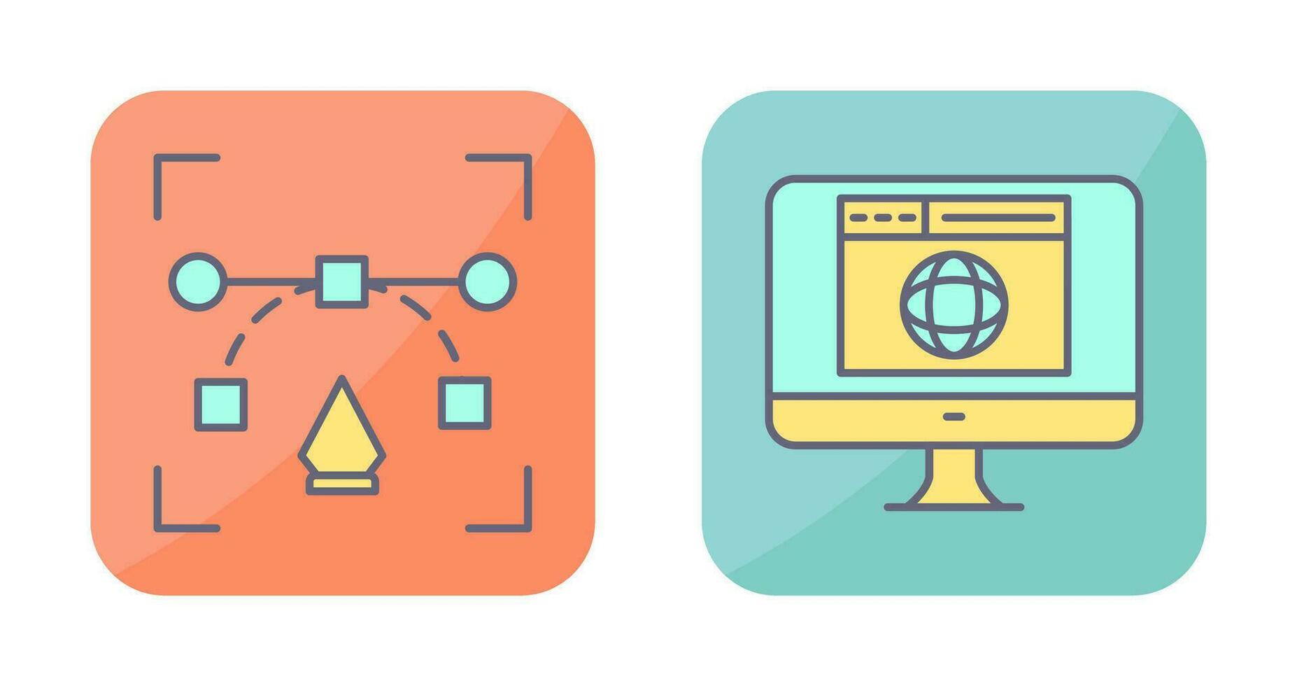 vector y sitio web icono