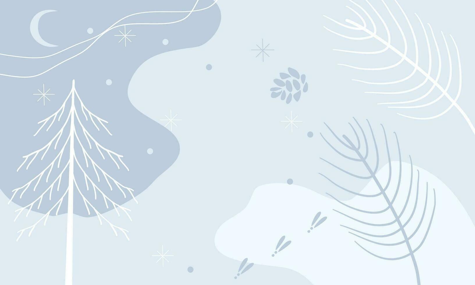 Modern universal artistic winter background with snowflakes. Holiday card or invitation. Abstract frames and backgrounds design. Vector illustration.