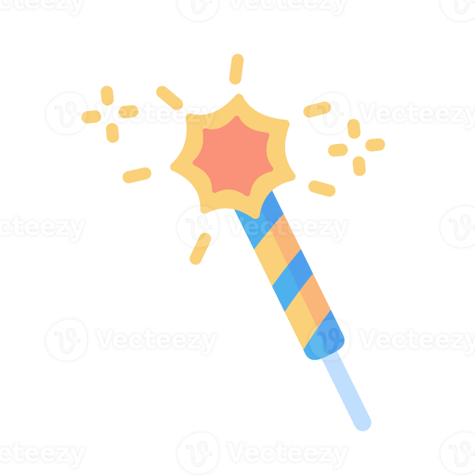 Party sparkler. Colorful stick candles. sparkling birthday party celebration png
