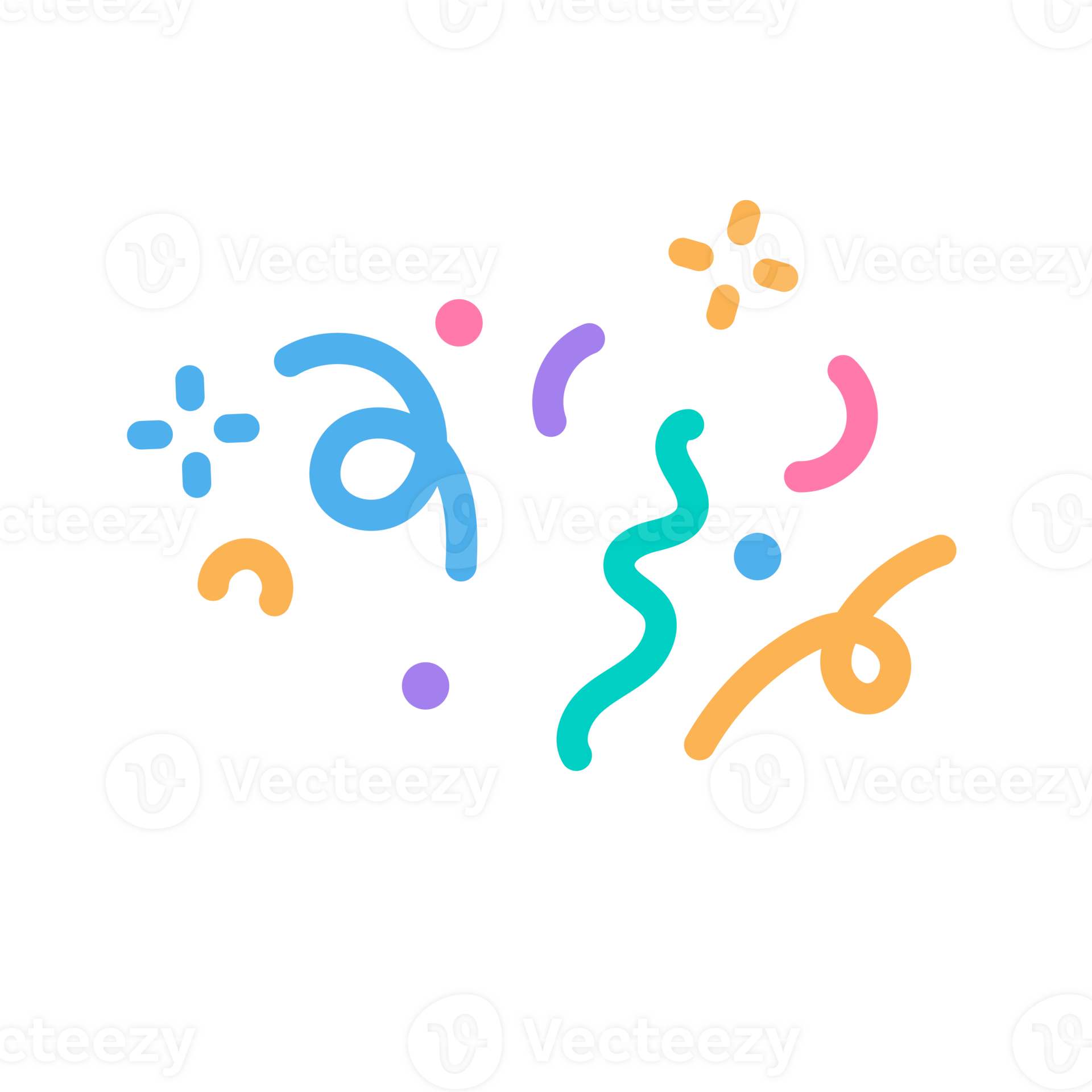 colorful confetti that shoots out from the party base for birthday