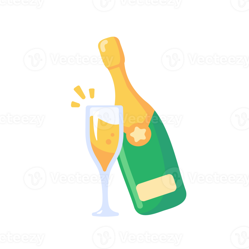 Champagne occhiali. alcolizzato bevande per compleanno partiti. png