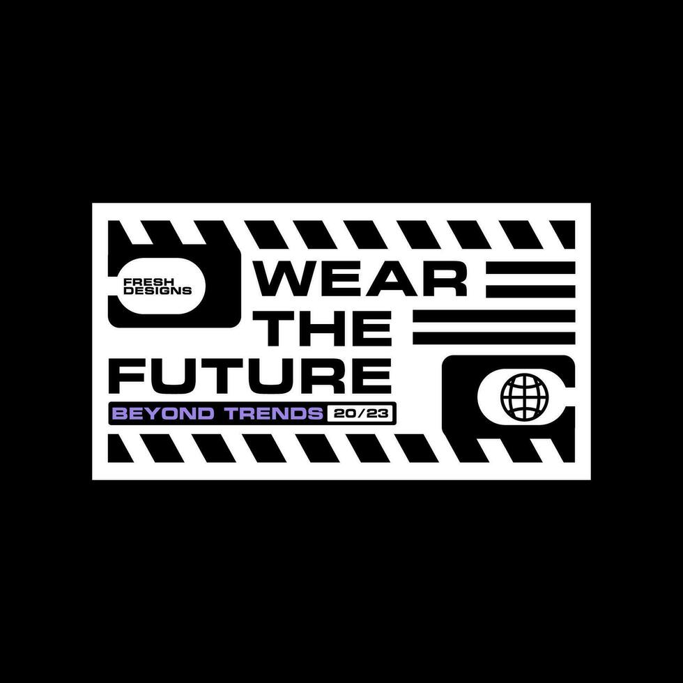 Futuristic Graphic tee urban streetwear concept vector design