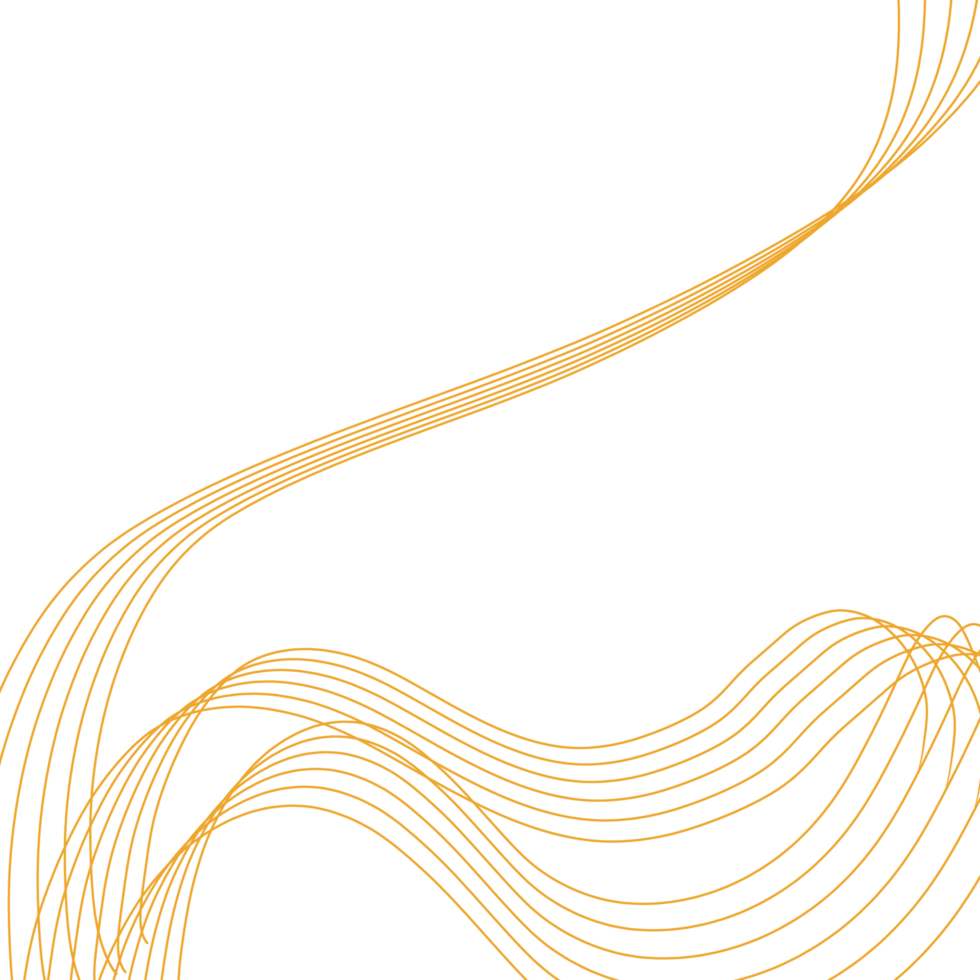 Jaune abstrait modèle conception vague ligne png