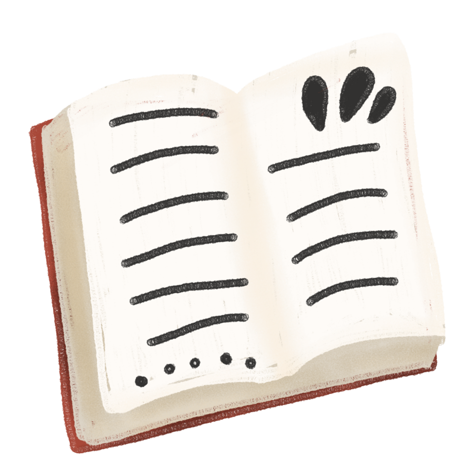 a book with leaves on it png