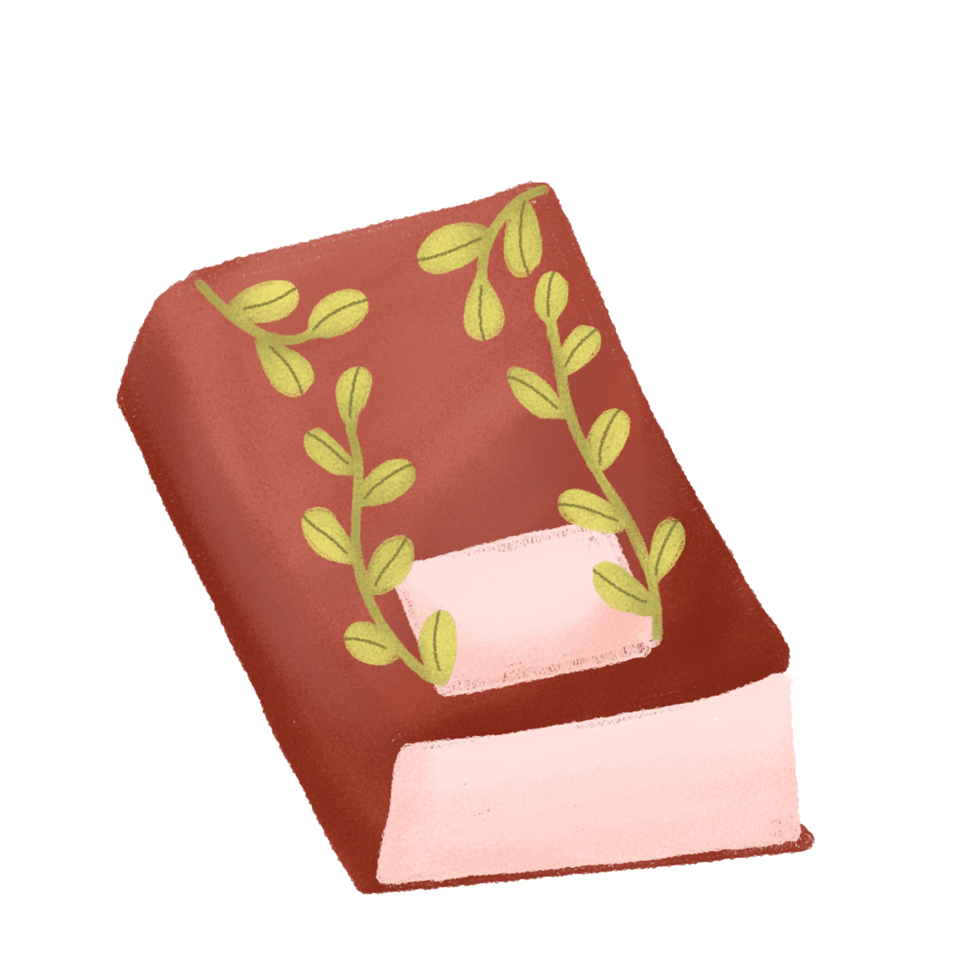 a book with leaves on it png