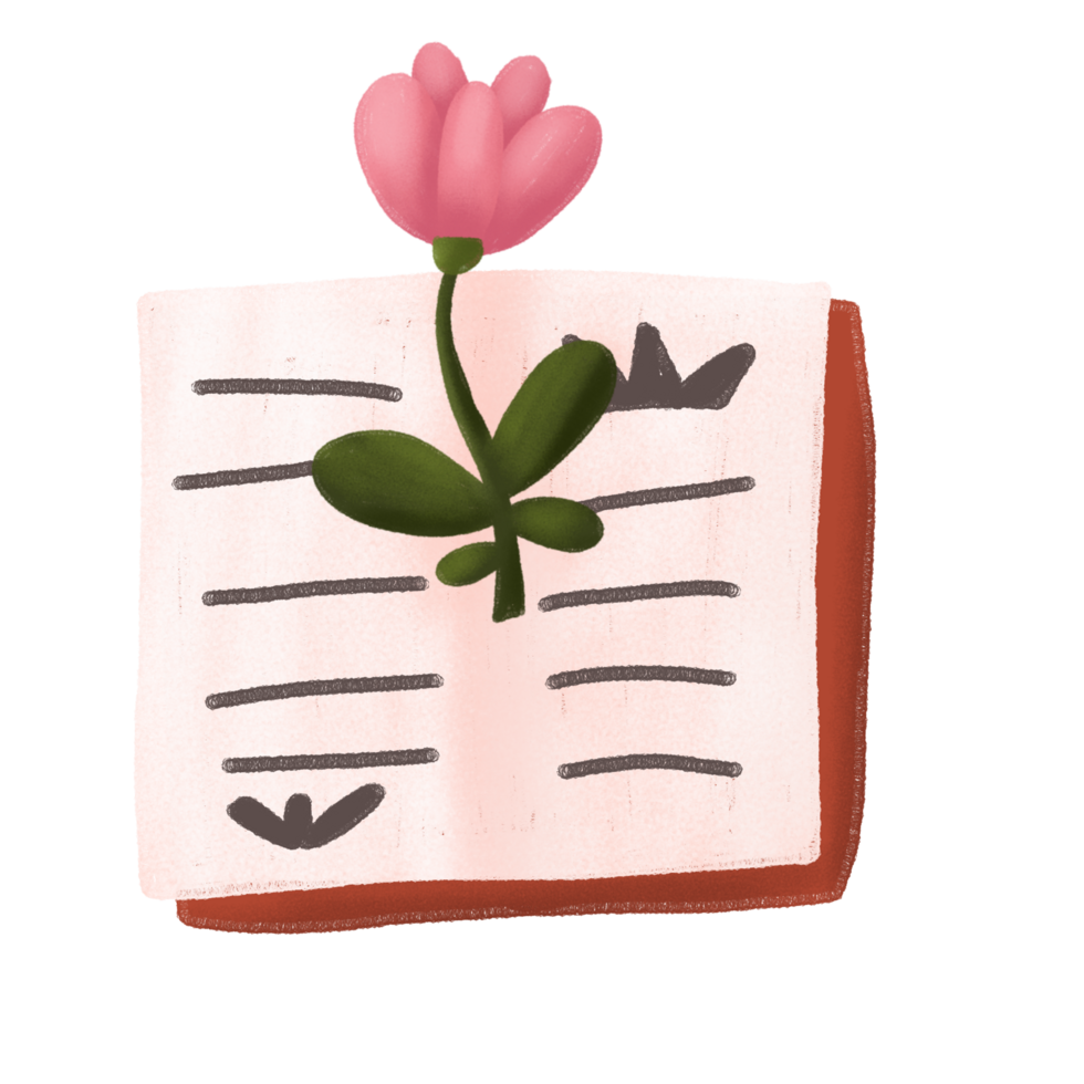 a book with leaves on it png