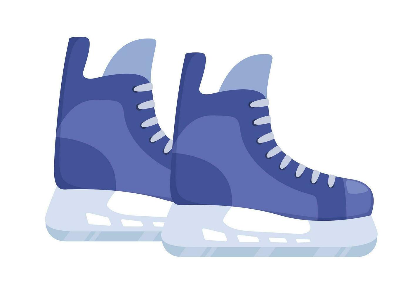Ice skates for playing hockey. Hockey equipment. Vector illustration of men's skates.